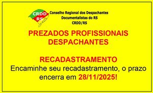 RECADASTRAMENTO ANUAL DOS DESPACHANTES DOCUMENTALISTAS E DAVs